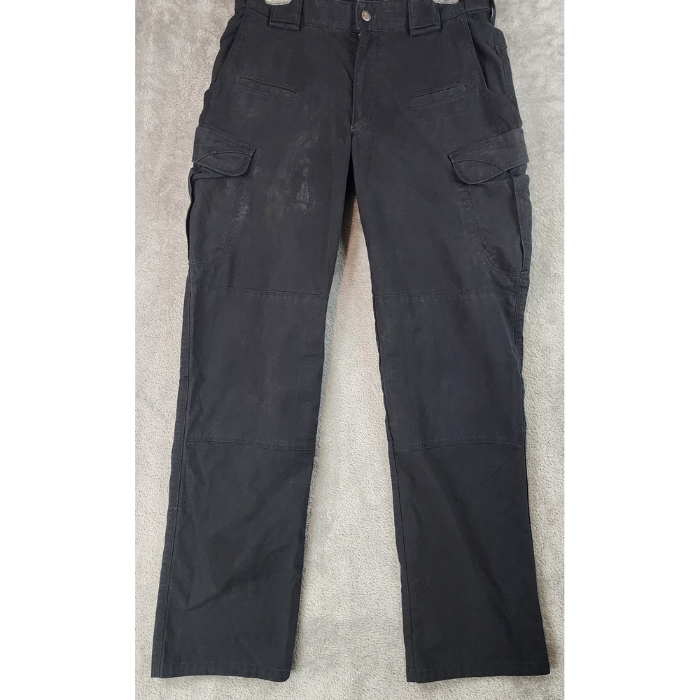 5.11 Tactical Pants Mens 32 x 34 Black Ripstop Cargo Pocket Utility Workwear
